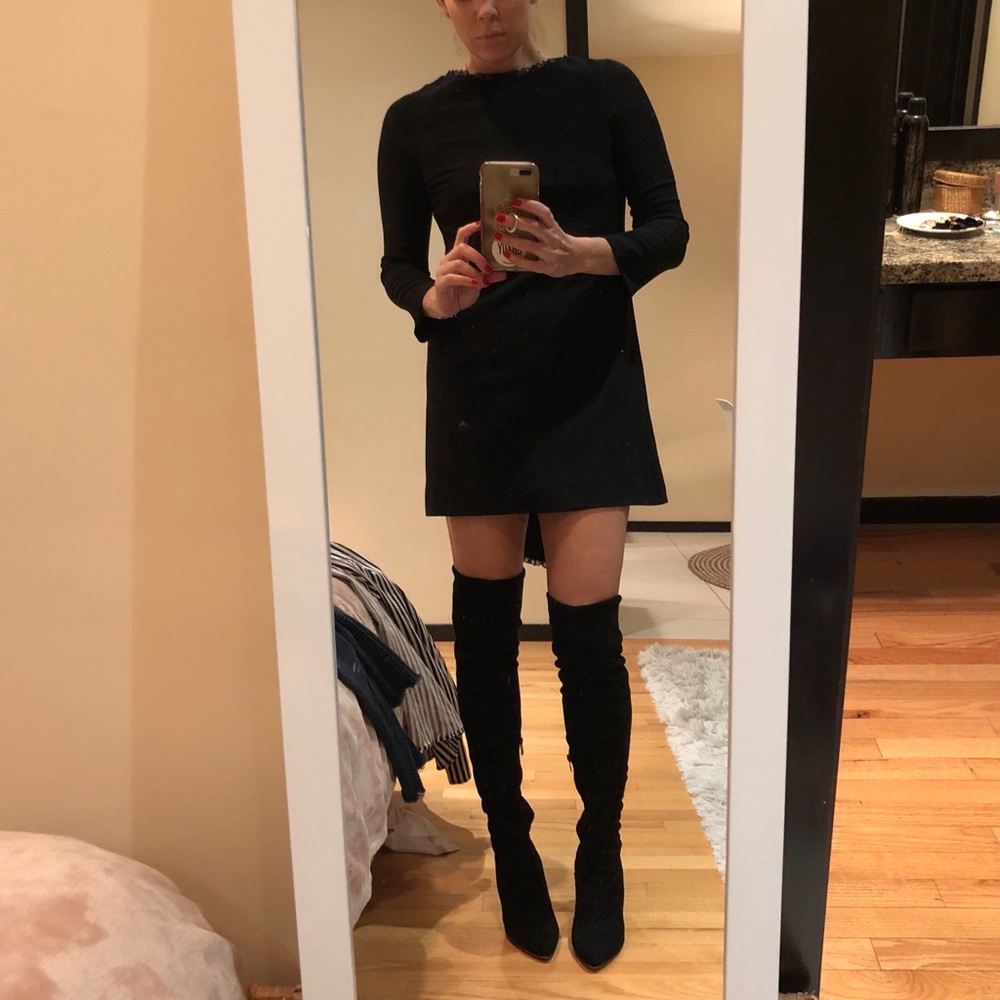 RED VALENTINO lace black mini dress